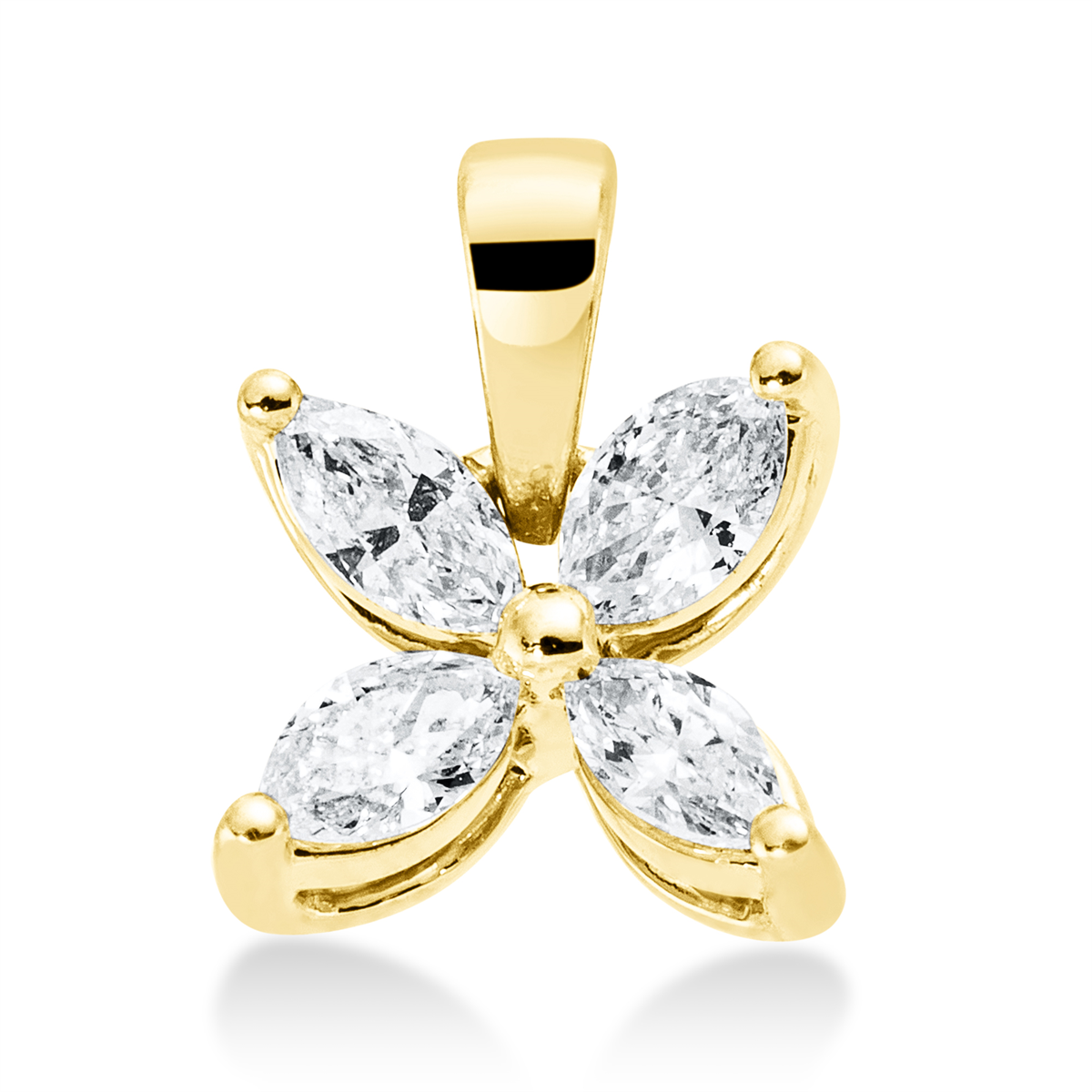 3H276G Anhänger Gelbgold 18kt 0,24 Diamantschmuck mit 4 Diamanten - 3H276 – Bild 1