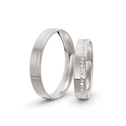 Trauringe Weissgold / 916 Gold | Modell Z°1007