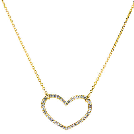 Collier Gelbgold 18kt 0,29 Diamantschmuck mit 44 Diamanten - 4A206