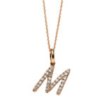 Collier Rosegold 18kt 0,10 Diamantschmuck mit 25 Diamanten - 4B482