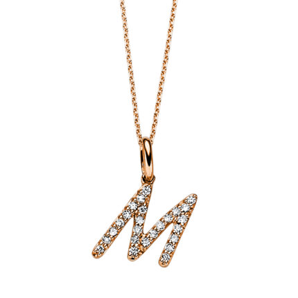 Collier Rosegold 18kt 0,10 Diamantschmuck mit 25 Diamanten - 4B482