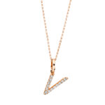Collier Rosegold 18kt 0,05 Diamantschmuck mit 13 Diamanten - 4C334