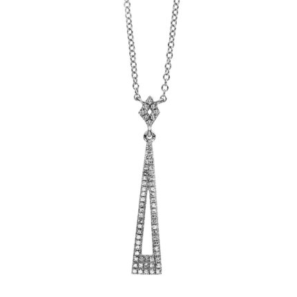 Collier Weißgold 18kt 0,14 Diamantschmuck mit 61 Diamanten - 4C402