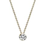 Collier Zarge Gelbgold 18kt 0,40 Diamantschmuck mit 1 Diamanten - 4C964