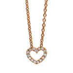 Collier Rosegold 18kt 0,04 Diamantschmuck mit 15 Diamanten - 4D387