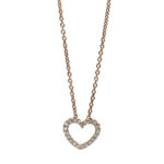 Collier Rosegold 18kt 0,05 Diamantschmuck mit 21 Diamanten - 4D389