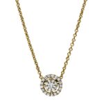 Collier Gelbgold 18kt 0,19 Diamantschmuck mit 26 Diamanten - 4D937