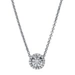 Collier Platin 95kt 0,19 Diamantschmuck mit 26 Diamanten - 4D937