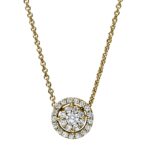 Collier Gelbgold 18kt 0,41 Diamantschmuck mit 26 Diamanten - 4D939