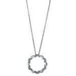 Collier Weißgold 18kt 0,07 Diamantschmuck mit 18 Diamanten - 4D987