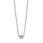 Collier Weißgold 18kt 0,12 Diamantschmuck mit 30 Diamanten - 4E611