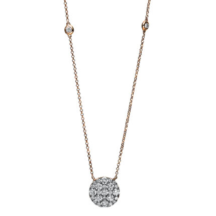 Collier Rosegold 18kt 0,91 Diamantschmuck mit 27 Diamanten - 4E966