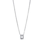 Collier Weißgold 18kt 0,12 Diamantschmuck mit 17 Diamanten - 4F659