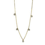 Collier Gelbgold 18kt 0,37 Diamantschmuck mit 5 Diamanten - 4G064