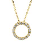 Collier Gelbgold 18kt 0,19 Diamantschmuck mit 18 Diamanten - 4G457