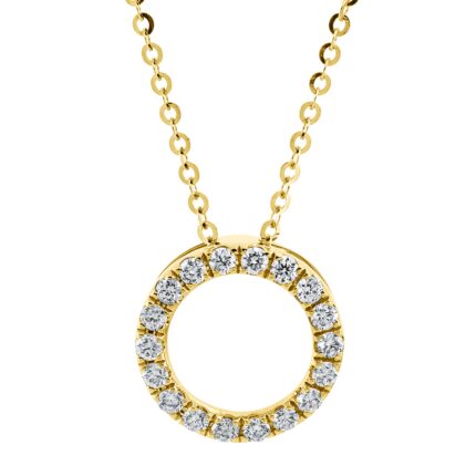 Collier Gelbgold 18kt 0,19 Diamantschmuck mit 18 Diamanten - 4G457