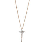 Collier Rosegold 18kt 0,81 Diamantschmuck mit 9 Diamanten - 4G950
