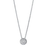 Collier Weißgold 18kt 0,22 Diamantschmuck mit 25 Diamanten - 4H451