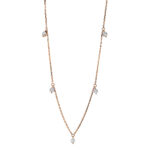 Collier Rosegold 18kt 0,39 Diamantschmuck mit 5 Diamanten - 4H680