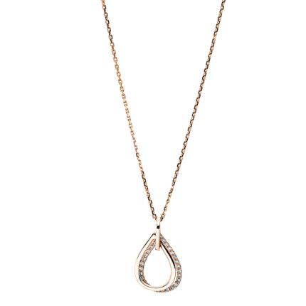 Collier Rosegold 18kt 0,11 Diamantschmuck mit 28 Diamanten - 4H681