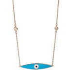 Collier Rosegold 18kt 0,08 Diamantschmuck mit 2 Diamanten - 4H696