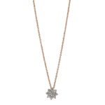 Collier Rosegold 18kt 0,30 Diamantschmuck mit 9 Diamanten - 4I083