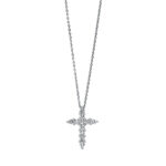 Collier Weißgold 18kt 0,63 Diamantschmuck mit 11 Diamanten - 4I128