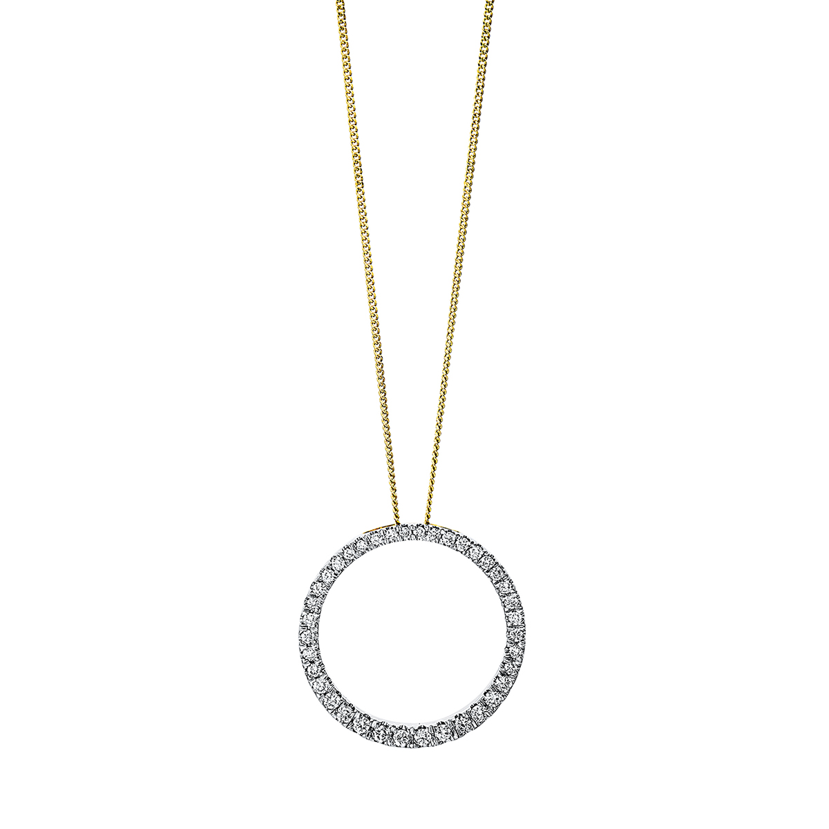 4I449G Collier Gelbgold 18kt 0,50 Diamantschmuck mit 38 Diamanten - 4I449 – Bild 1