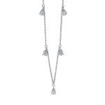 Collier Weißgold 18kt 0,52 Diamantschmuck mit 10 Diamanten - 4I674