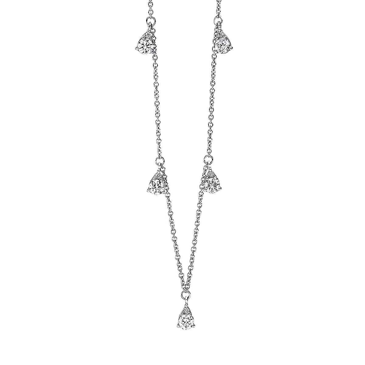 4I674W Collier Weißgold 18kt 0,52 Diamantschmuck mit 10 Diamanten - 4I674 – Bild 1