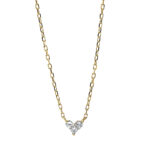 Collier Gelbgold 18kt 0,14 Diamantschmuck mit 3 Diamanten - 4I705
