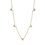 Collier Gelbgold 18kt 0,17 Diamantschmuck mit 15 Diamanten - 4I754