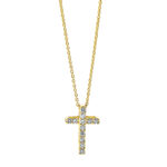 Collier Gelbgold 18kt 0,21 Diamantschmuck mit 12 Diamanten - 4I773