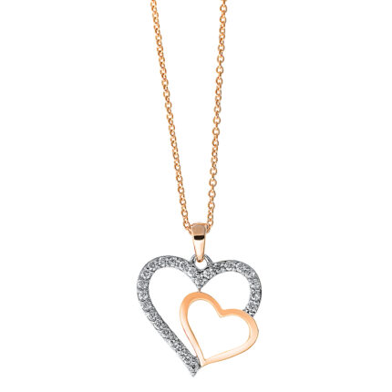 Collier Rosegold 18kt 0,21 Diamantschmuck mit 25 Diamanten - 4I774