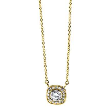 Collier Gelbgold 18kt 0,38 Diamantschmuck mit 17 Diamanten - 4I785