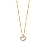 Collier Gelbgold 18kt 0,05 Diamantschmuck mit 15 Diamanten - 4I841