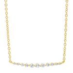Collier Gelbgold 18kt 0,16 Diamantschmuck mit 11 Diamanten - 4J106
