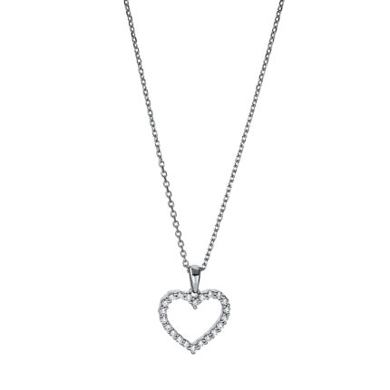 Collier Weißgold 18kt 0,25 Diamantschmuck mit 22 Diamanten - 4J307