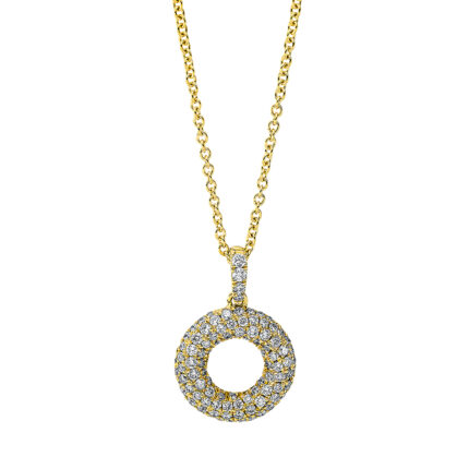 Collier Gelbgold 18kt 0,49 Diamantschmuck mit 100 Diamanten - 4J390