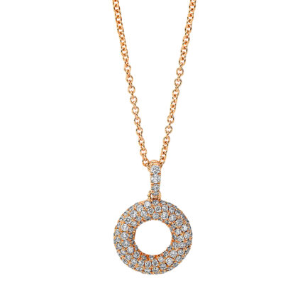 Collier Rosegold 18kt 0,48 Diamantschmuck mit 100 Diamanten - 4J390