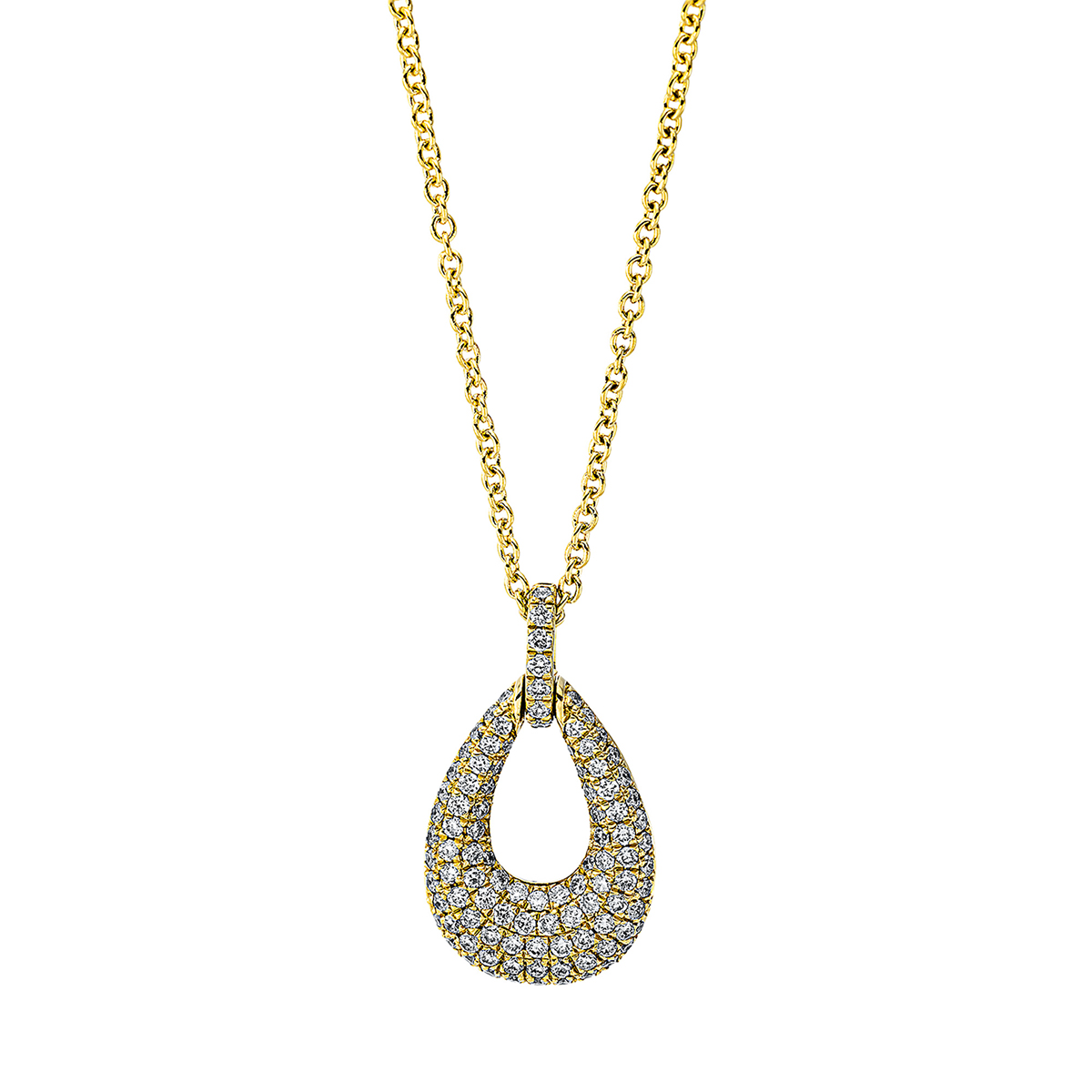 4J392G Collier Gelbgold 18kt 0,38 Diamantschmuck mit 101 Diamanten - 4J392 – Bild 1