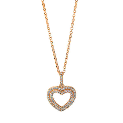 Collier Rosegold 18kt 0,17 Diamantschmuck mit 66 Diamanten - 4J398
