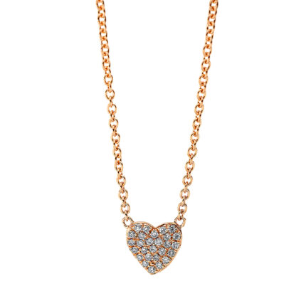 Collier Rosegold 18kt 0,07 Diamantschmuck mit 27 Diamanten - 4J419