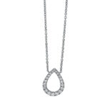 Collier Weißgold 18kt 0,29 Diamantschmuck mit 20 Diamanten - 4J435