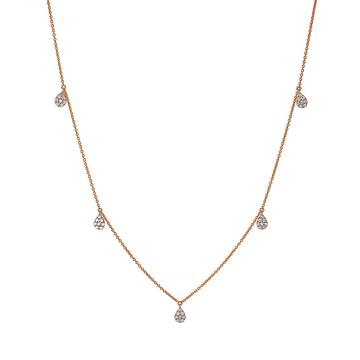 4J466R Collier Rosegold 18kt 0,30 Diamantschmuck mit 40 Diamanten - 4J466 – Bild 1
