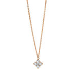 Collier Rosegold 18kt 0,28 Diamantschmuck mit 5 Diamanten - 4J473