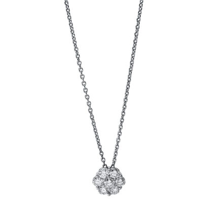 Collier Weißgold 18kt 0,28 Diamantschmuck mit 7 Diamanten - 4J483