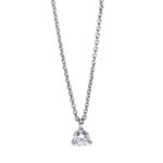 Collier 3er-Krappe Weißgold 18kt 0,15 Diamantschmuck mit 1 Diamanten - 4J490