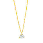 Collier 3er-Krappe Gelbgold 18kt 0,24 Diamantschmuck mit 1 Diamanten - 4J492