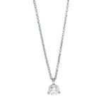 Collier 3er-Krappe Weißgold 18kt 0,24 Diamantschmuck mit 1 Diamanten - 4J492